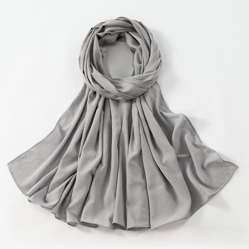 Novo lenço feminino versátil de cor sólida mais vendido, lenço longo moderno, macio, respirável e simples para cabeça/xale/bolsa