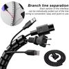 2m Flexible Spiral Cable Wire Protector Cable Organizer Computer Cord Protective Tube Clip Organizer Management Tools 16/10mm