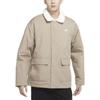 Nike Embroidered Logo Detail Casual Sports Long Sleeve Fleece-Lined Jacket Men Jackets Khaki FD6683-247
