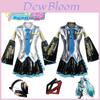 Hatsune Miku Vocaloid Pu Cosplay Top Jurk Strik Set Voor Kerstshow