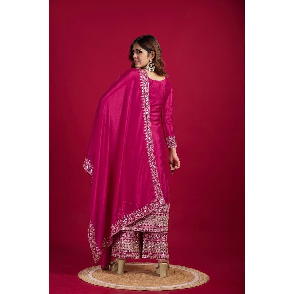 Bollywood Konfektions-Palazzo-Salwar-Anzug Indisches Pakistanisches Salwar-Kameez-Set VF-1842