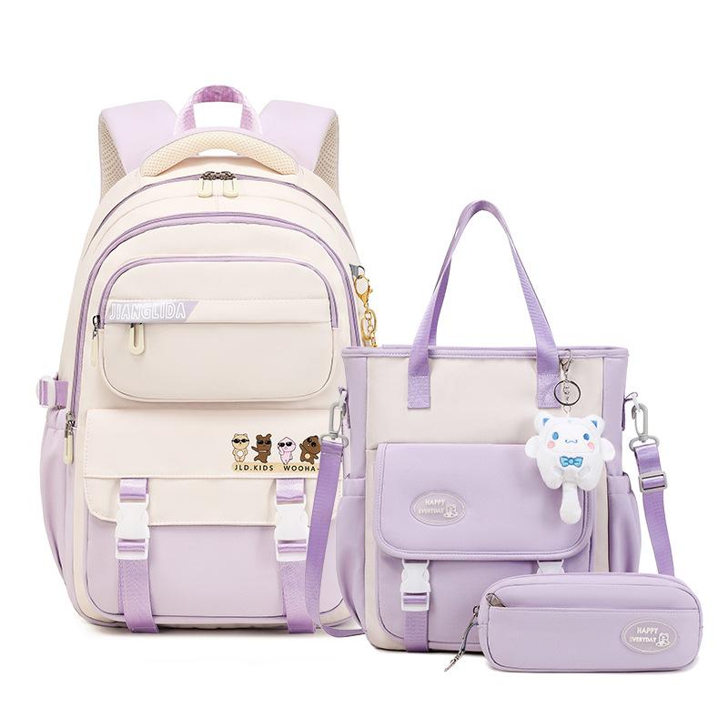 Large Capacity College Girl's Appearance Casual Backpack Korean Version Simple Ins Style and Dirty Resistance
