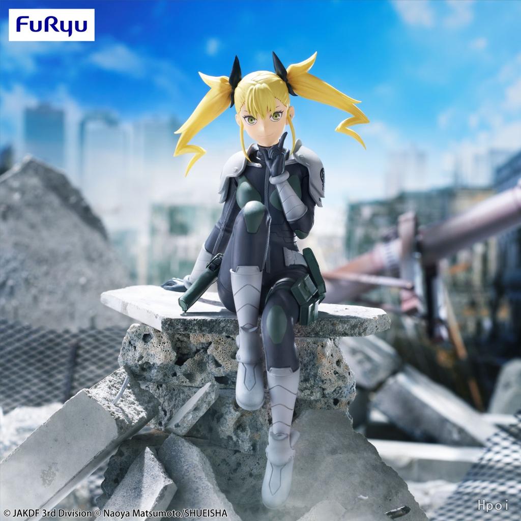 15CM Anime kaiju No.8 Figure Yonogamiya Kikoru Figure Noodle Stopper Sitting Posture Model Toy Doll Aciton Figure PVC