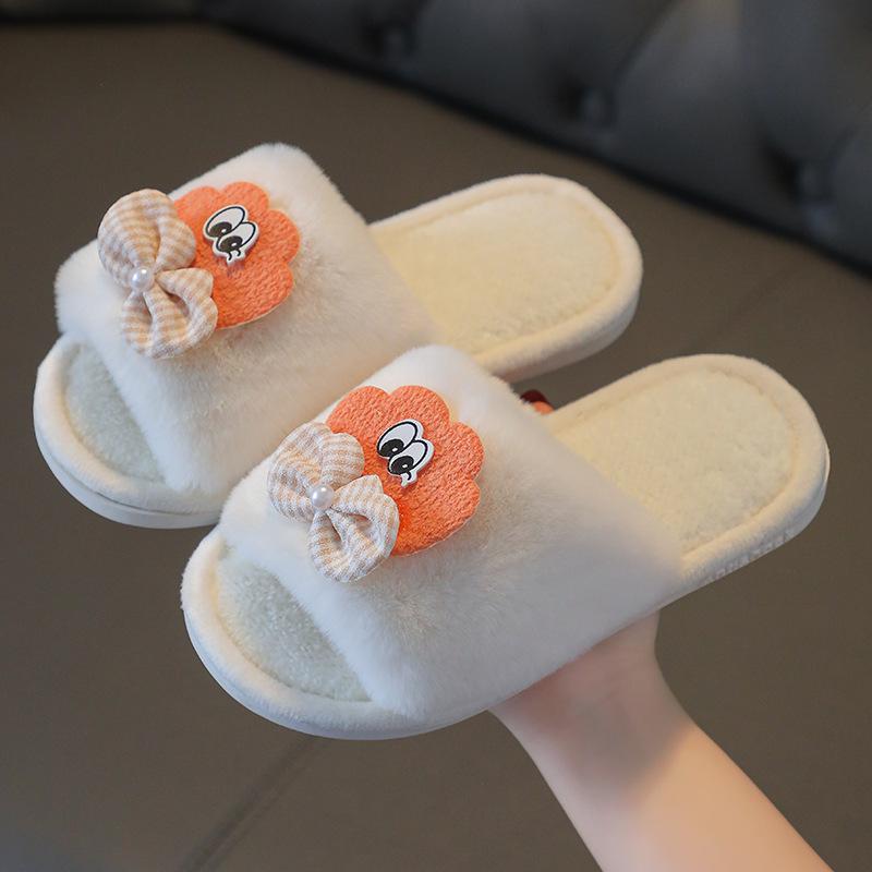 Winter Soft-Soled Cotton Slippers for Toddlers and Girls – Warm Plush Comfort