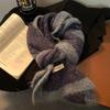Xiaoxiangfeng color matching wool scarf women's winter senior sense thickened warm mohair knitted shawl student scarf