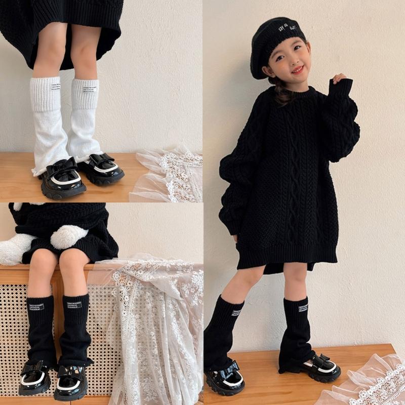 Fashion Knit Leg Warmers for Little Girls Knee High Socks for Dress Toddler Winter Slouchy Socks Thicken Warm Leggings