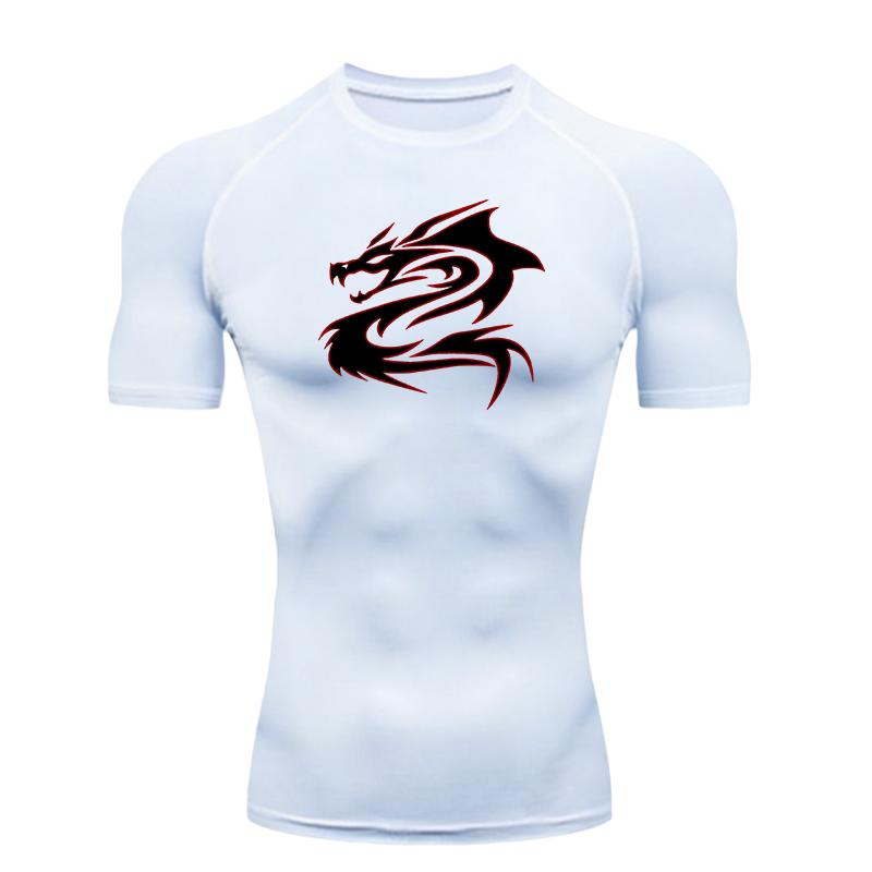 Pentagram Symbol Men's Sports T-shirt Training Fitness Gym Workout Athletic Tees Rashguard Sports Short Sleeve Quick Dry T-Shirt