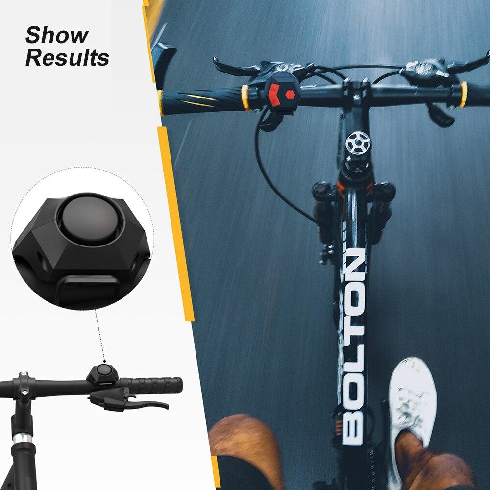 Sino eletrônico de buzina para bicicleta, recarregável, antirroubo, 120db, buzina alta para bicicleta, mtb, scooter, acessórios de bicicleta