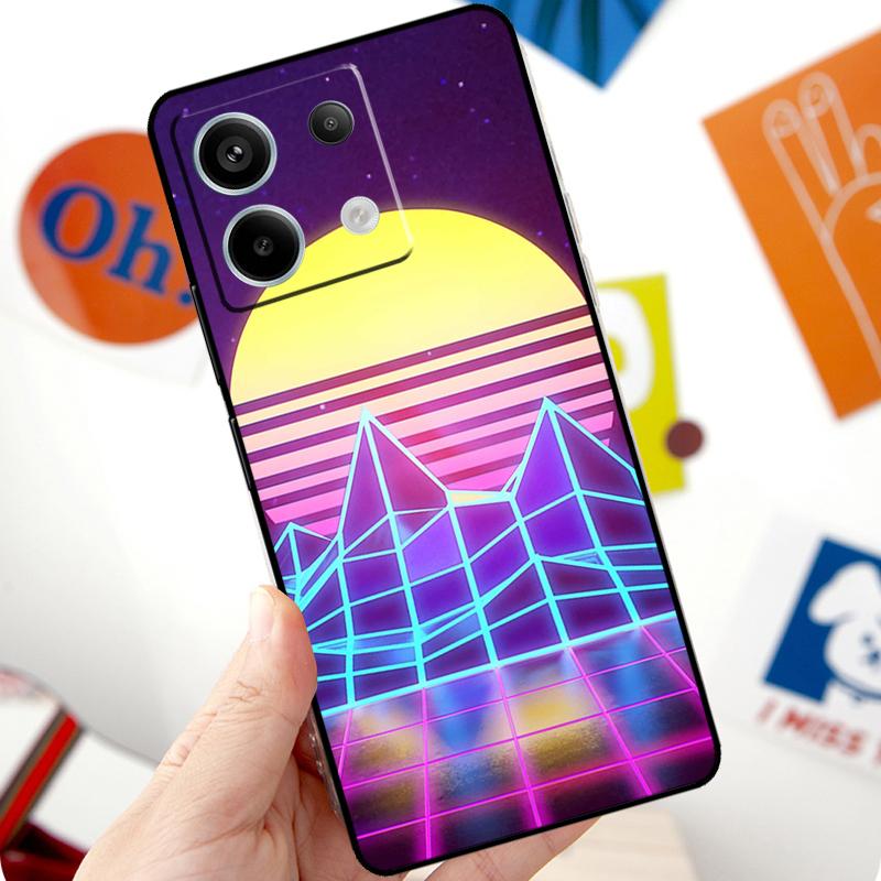 Neon Retrowave 80er Vintage Kunst Hülle Für Xiaomi Redmi Note 13 Pro 10 11 12 14 Pro 11S 12S Hülle Für Redmi 15 12C 13C 14C 10C