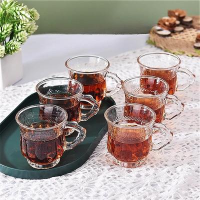 135ml/140ml Elegant Espresso Cup English Afternoon Tea Cup Heat-resistant Water Cup Creative Transparent Coffee Mug Drinkware