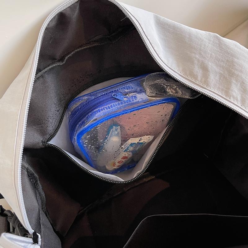 Large Capacity Travel Bag Color Contrast Tote Bag Women's Crossbody Bag