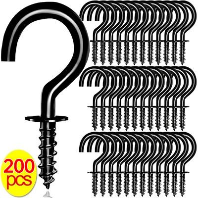 10/100/200ks Hák na šroub Hák na šálek Stropní háčky Multifunkční Pevný Nástěnný držák Plastový s ponorem Šroubovací Držák na závěsné rostliny