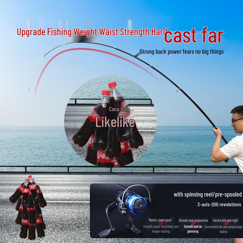 Complete Beginner Fishing Rod & Tackle Set with Ten Sea Fishing Accessories
