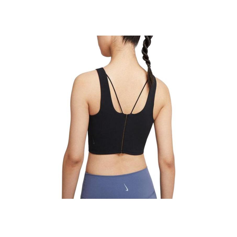 Nike Yoga Luxe Infinalon Crop Tank Top Women Tops Black CJ3666-010