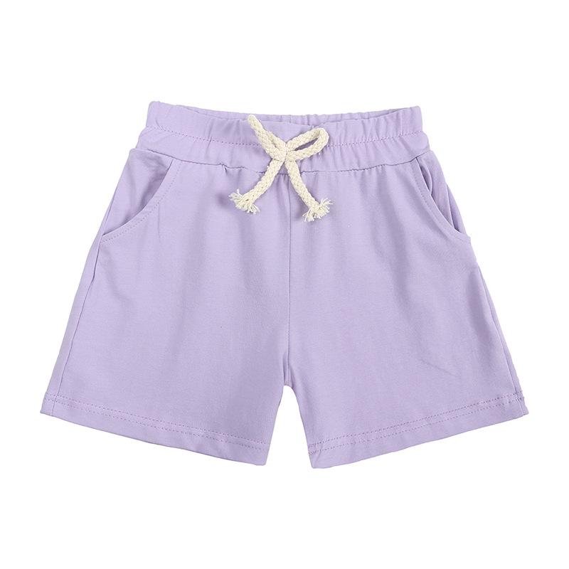 Korean Summer 2026 Kids' Solid Color Shorts - Casual Toddler Pants for Boys and Girls