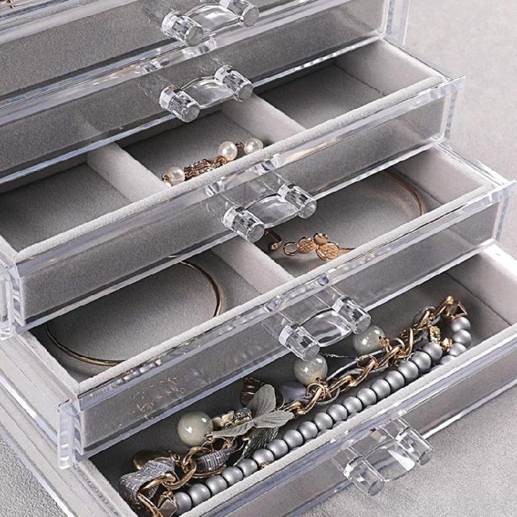 Space Saving Acrylic Makeup Storage Drawers Multi Drawer Acrylic Organizers for Neat Storage of Cosmetics and Jewelry
