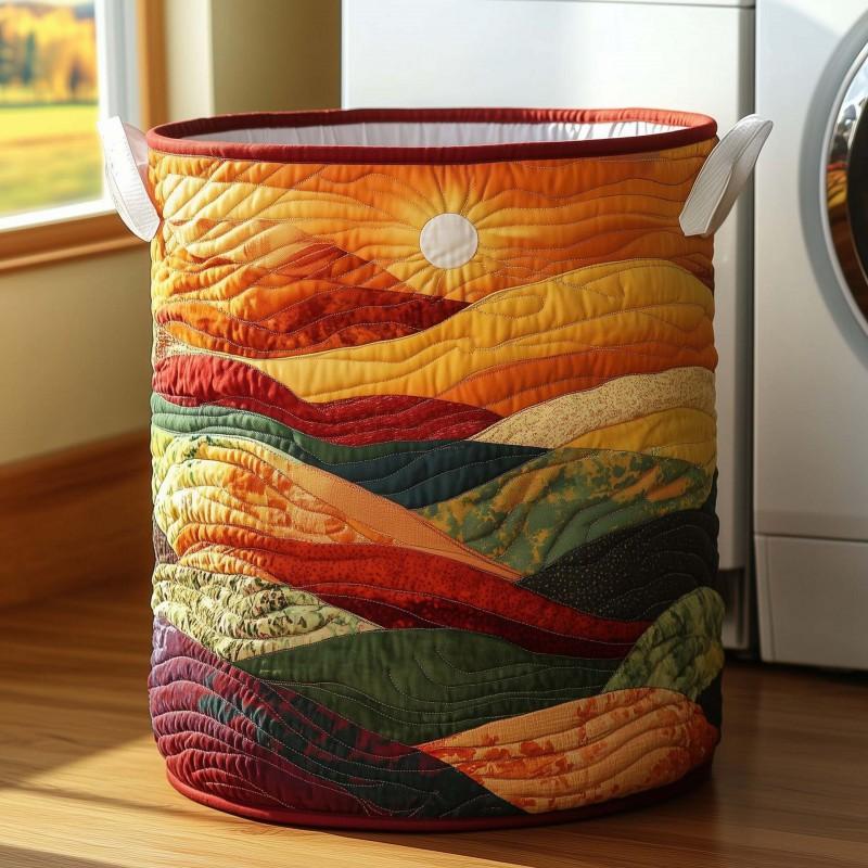Quilted Laundry Basket Storage Organizer Clothes Dirty Home Organization