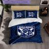 Canterbury-Bankstown Bulldogs Pattern Microfiber 3Pcs Bedding Set Decor Duvet Cover Set For Bedroom Home Use