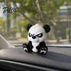 Unique Desk Accessory Angry Panda Figurine, 3D Printed Funny Statue Ornament, Cute Desktop Detailed Animal Ornament Decor for Home Office Room