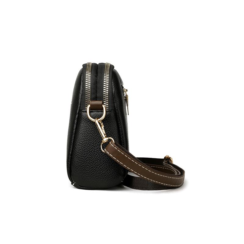Elegant PU Leather Crossbody Bag with Adjustable Strap and Front Clasp for Daily and Office Use