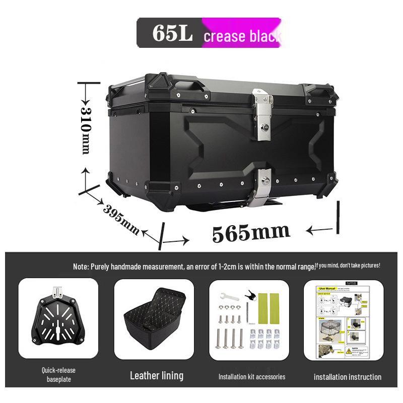 Quick-Release Waterproof Motorcycle Aluminum Tail & Side Boxes (28L-100L)
