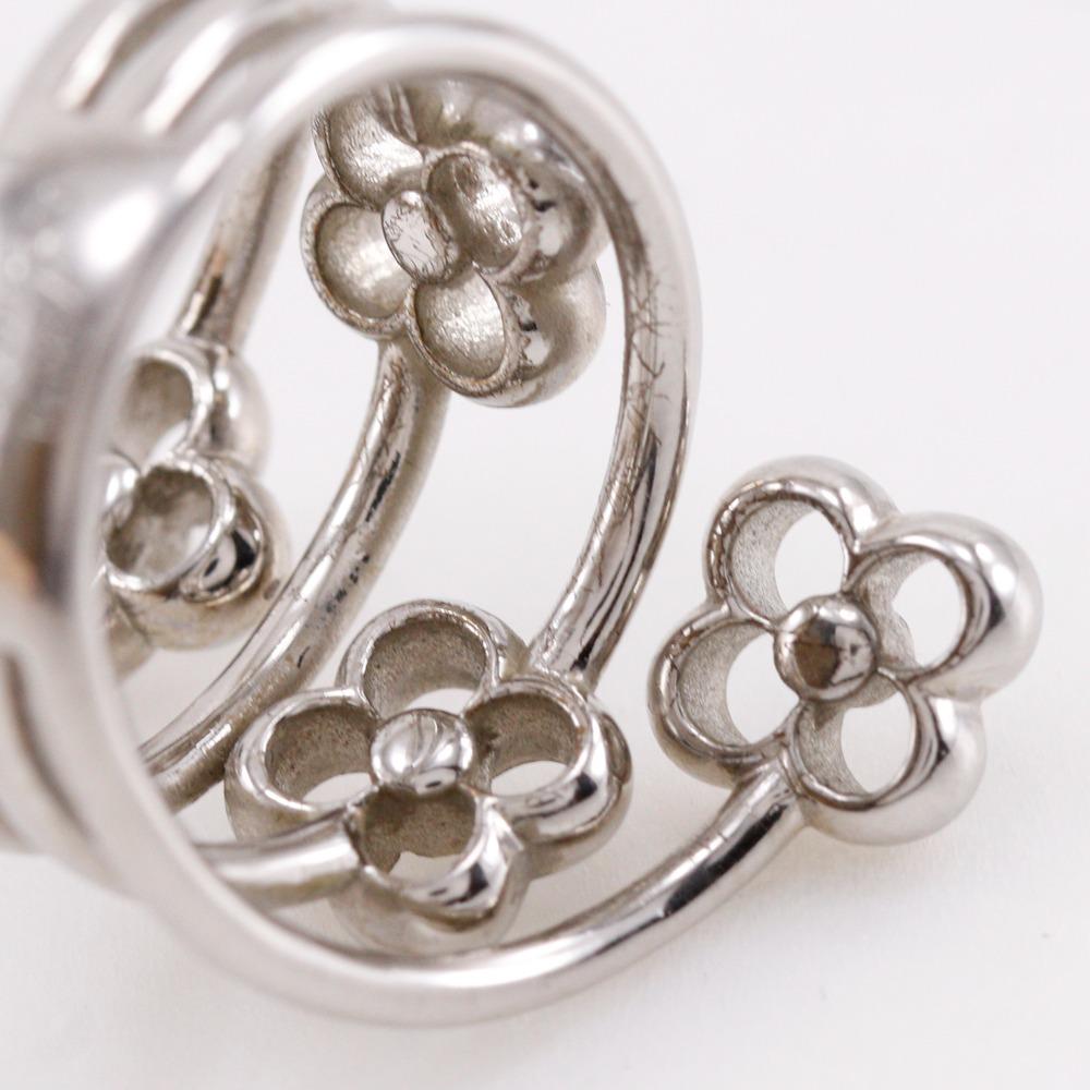 LOUIS VUITTON Ring Flower Full Ring M68130 Silver metallic #5.1(US Size) 5.0g Women Used