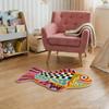 Cartoon Colored Fish Carpet Living Room Sofa Soft Non Slip Floor Mat Children's Bedroom Bedside Carpet Home Decoration
