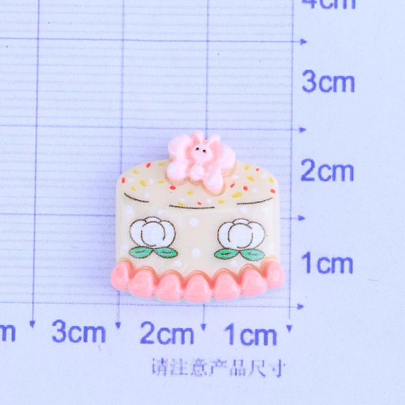 10 Stück Neue Niedliche Cartoon Geburtstagsparty Tier Kuchen Serie Harz Scrapbook DIY Schmuck Haarnadel Zubehör Dekorieren Basteln A86