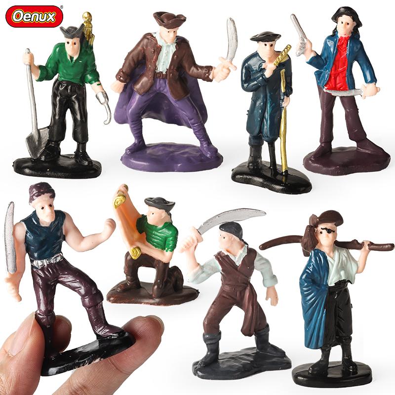 Oenux Creative Pirates of the Caribbean Mermaid Princess Model Action Figure Figurines Cake Toppers Kid Toy Halloween Gift