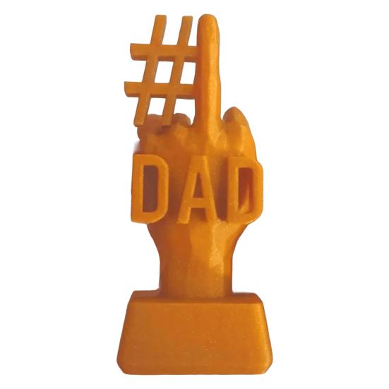 Yousheng #1 Dad Trophy Ornament 3D Printed Middle Finger Trophy Resin Figurine Statue Sculpture Home Office Desktop Decoration Father's Day Gift
