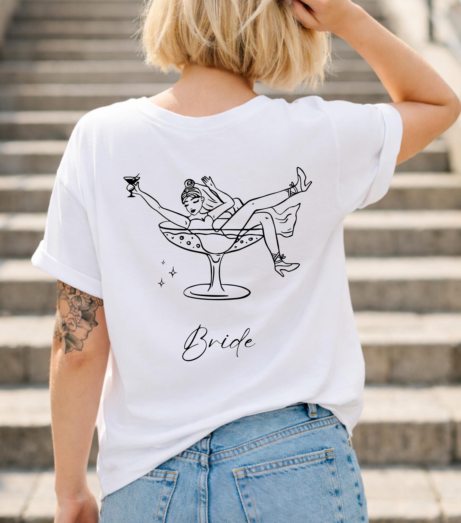 Personalized hen party shirts – Bride & Team Bride T-shirts, hen party crew shirts with name or year S