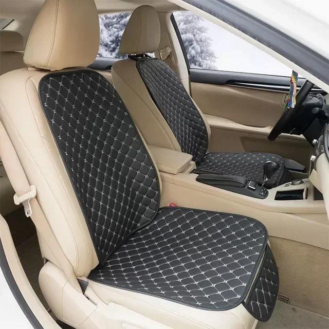 Four Seasons Leather Car Seat Cushion Pad Mat Car Seat Covers Set Front Rear Seat Protector Auto Interior Accessories Universal