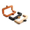 Stylish DIY Bag Mini Wooden Handle with Beads and Practical Kiss Clasp Closure