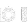 RC 1 Pair LESU Diameter 45MM Height Wheel Rubber Tyres 110Mm for Remote Control 1/15 Hydraulic Loader RC Car Accessories