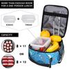 Blue Sea Unicorn Narwhal Lunch Box Insulated Reusable Lunch Bag Cooler Bag for Women Men Girls Boys Work School Picnic Hiking