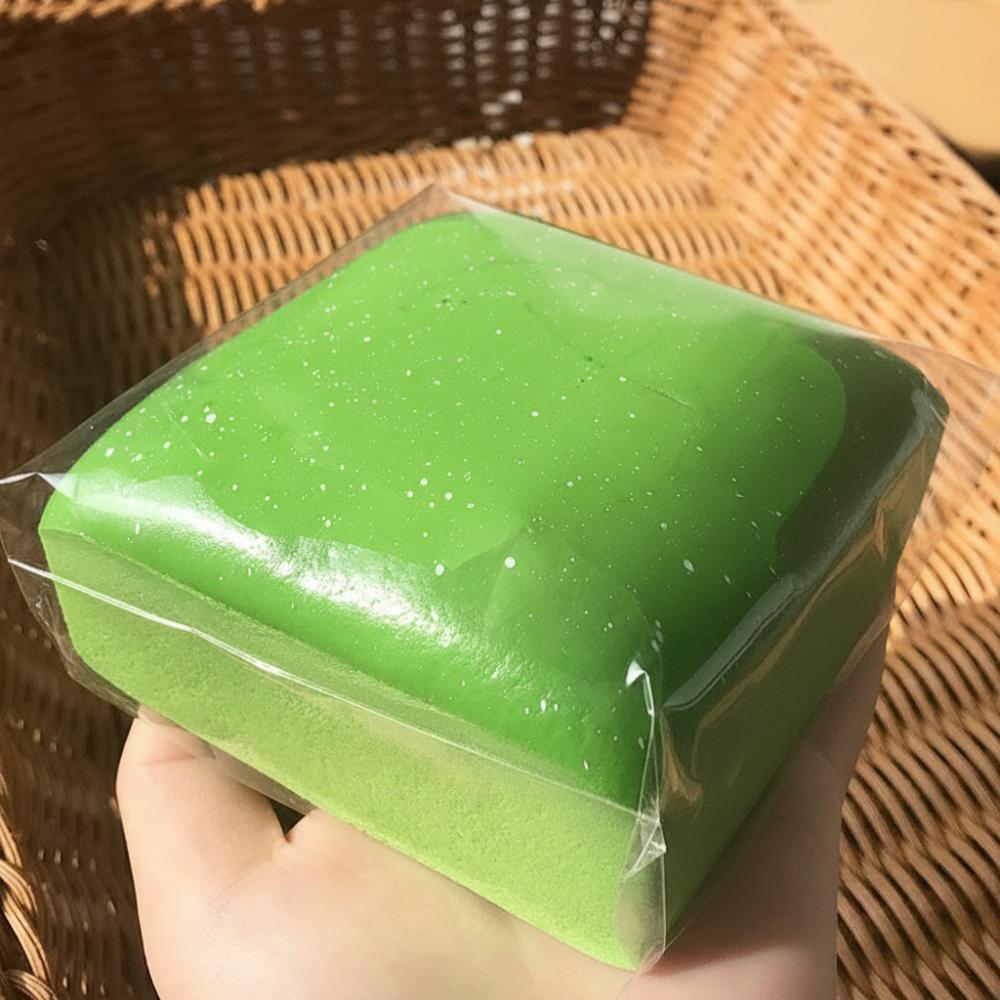 

Slow Rebound Squishy Simulated Bread Squeeze Toy Square Bread Decompression Toy Children Gift зелёный