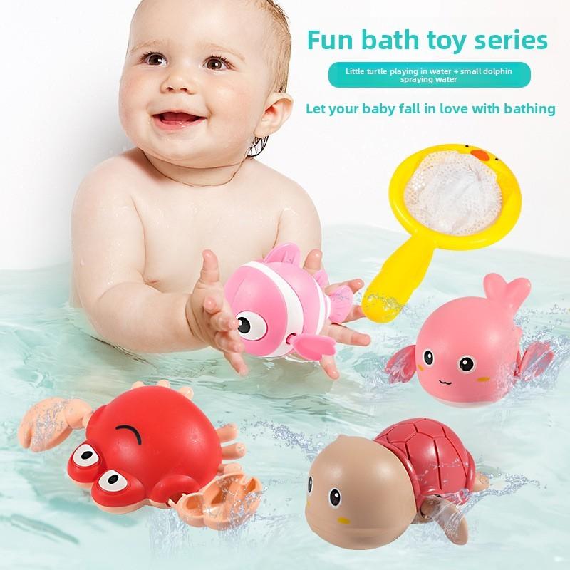Childrens Water Play Toy Set With Plastic Marine Dolphin Turtle Animals For Bath Time And Sensory Development