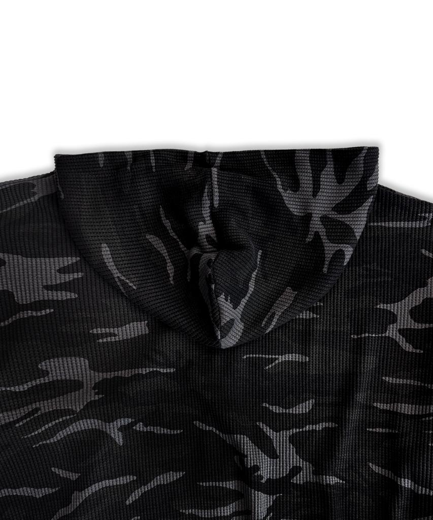 UNUSEDLAB Camo Embroidered Zip-Up Hoodie [Charcoal]