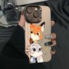 Cross Judy Nick Silver Shell Cute Phone Case for Apple 17/16/15 Pro, 14 Pro Max, 13/12