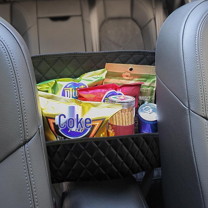 Foldable Leather Car Seat Gap Organizer & Backseat Storage Pouch