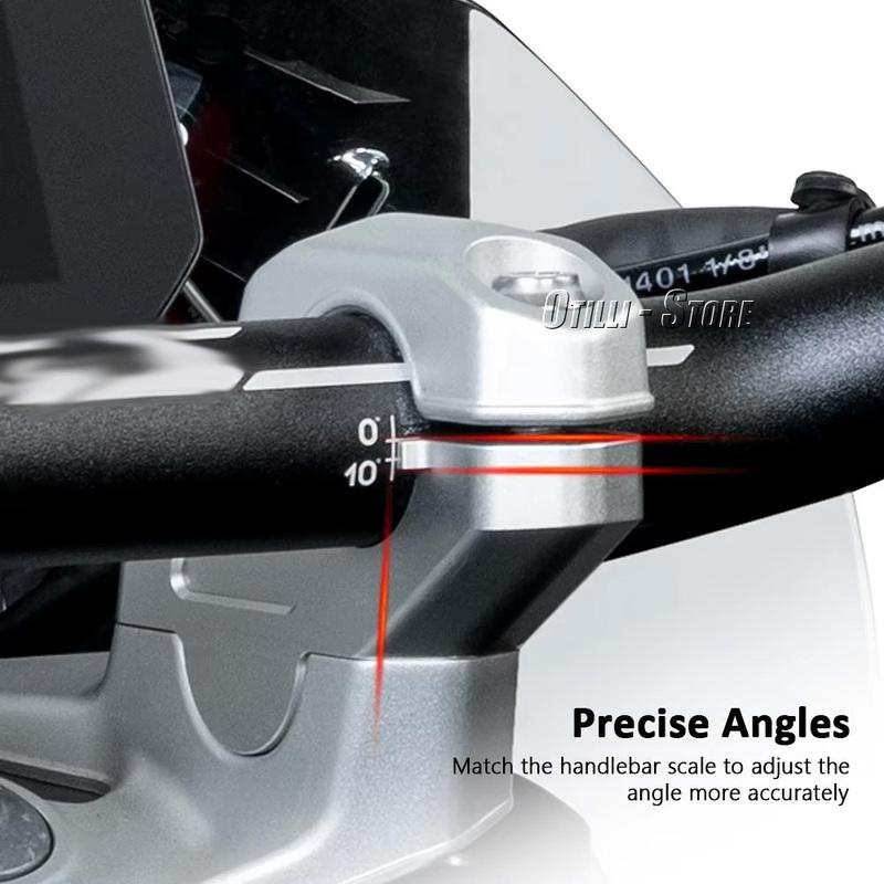 Motorcycle Accessories For BMW R 1300 GS Adventure R1300GS R1300gs 2023-2025 Handlebar Riser Bar Mount Handle Clamp Silver