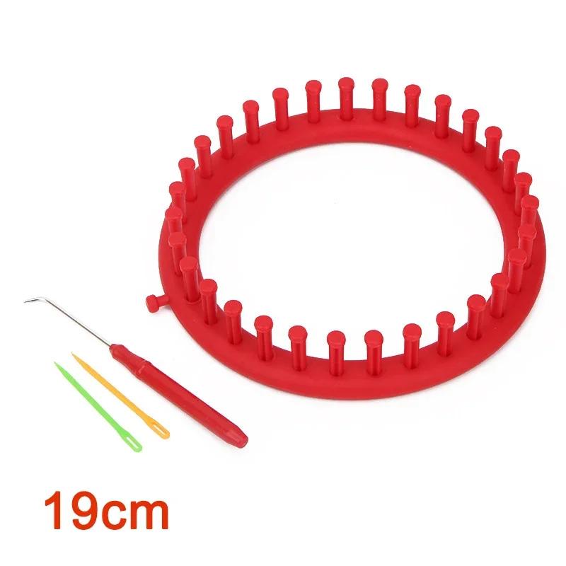 1 Set Rectangle Round DIY Knitting Loom Scarf Sweater Hat Shawl Stitching Knit Handmade Craft Weaving Braiding Tool