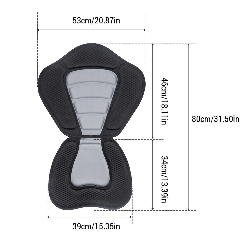 Kayak Seat Cushion with Back Support EVA Foam Padded Boat Seat Cushion Comfortable Canoe Seat Pad