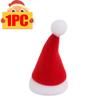 Mini Santa Hat Non-Woven Fabric Lollipops Caps Wine Bottle Covers Christmas Bottles Holder Kitchen Tableware Dinner Decoration