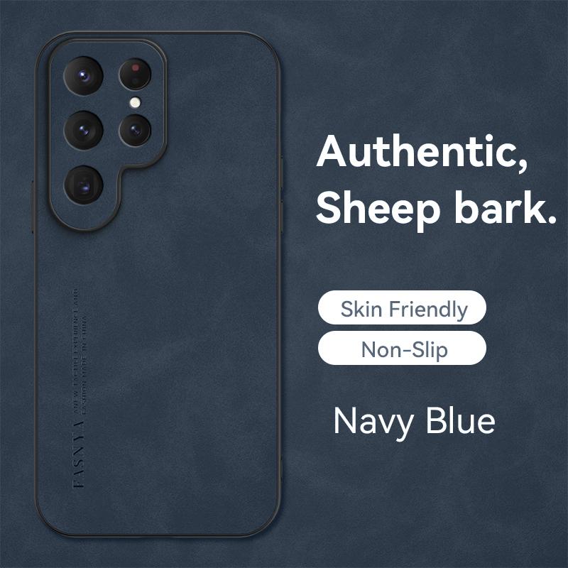 Luxury Sheepskin Leather Phone Case For Samsung Galaxy S26 S25 Ultra S24 S23 S22  S21 S20 Plus FE NOTE 20 S10 S9 S8 Matte Cover