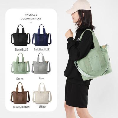 Dámská plátěná taška 16 oz v japonsko-korejském stylu: Jednoramenná, Crossbody, Velká kapacita Kabelka