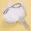 Trendy Vintage Feather Headband Crystal Zircon Cosplay Dress Headwear Makeup Party Tassel 1920s Hair Accessories Girls