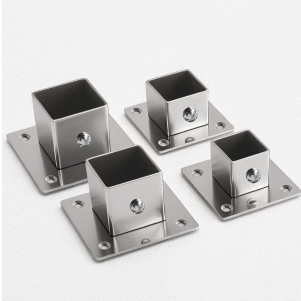 20/25/30/40mm Square Tube Connector Set Stainless Steel Elbow Corner Joint New Flange Base  Fence