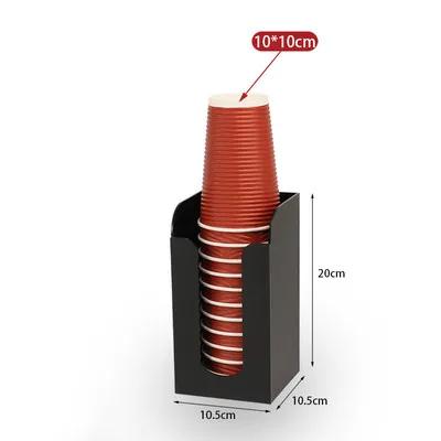 

Black Acrylic Cup Holder Multi-compartment Cup Storage Rack Straw Storage Box Coffee Milk Tea Shop Cup Container Display Stand