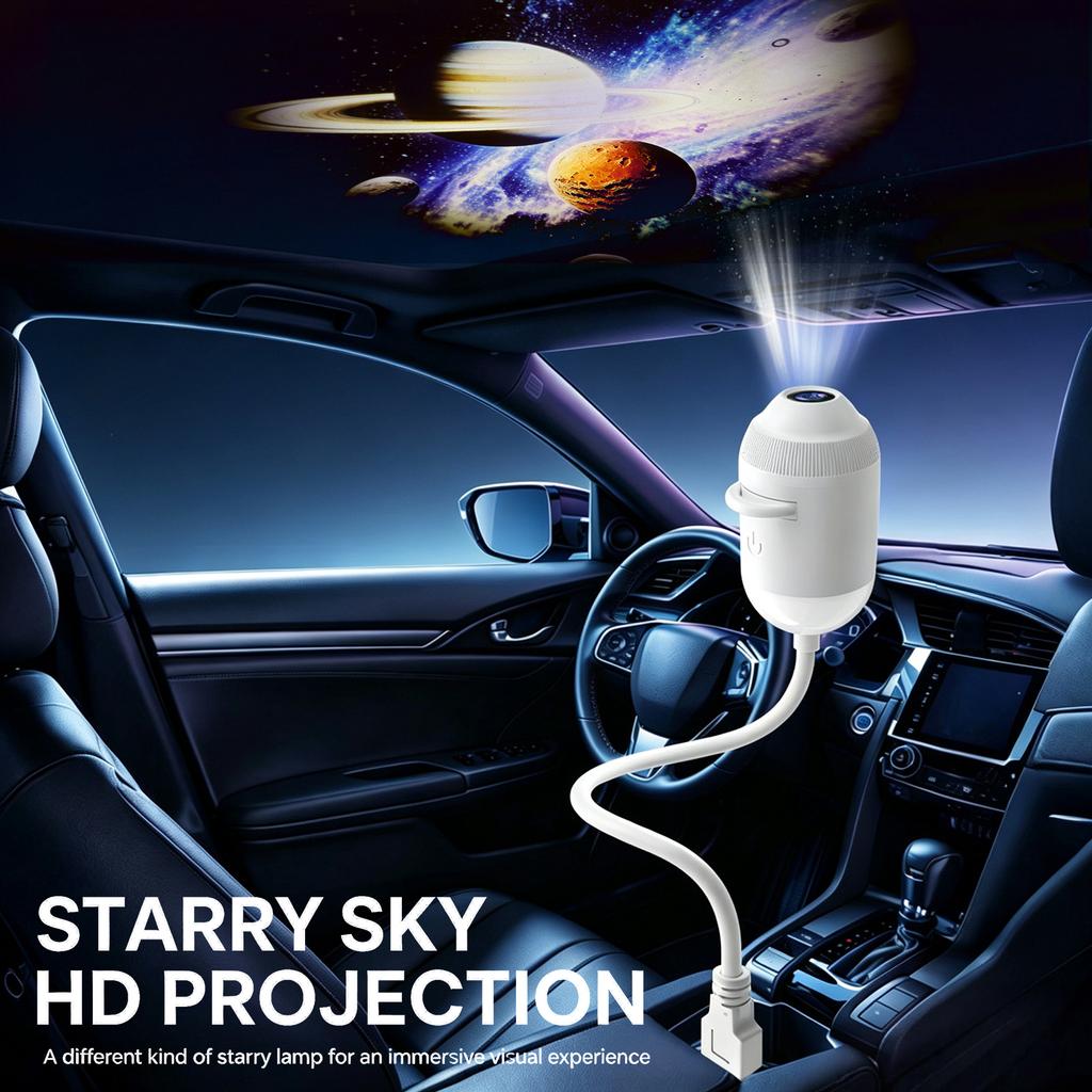 Starry Sky Projector Night Light Adjustable Romantic Galaxy Flexible USB Interior Car Lights Portable Night Lamp for Ceiling
